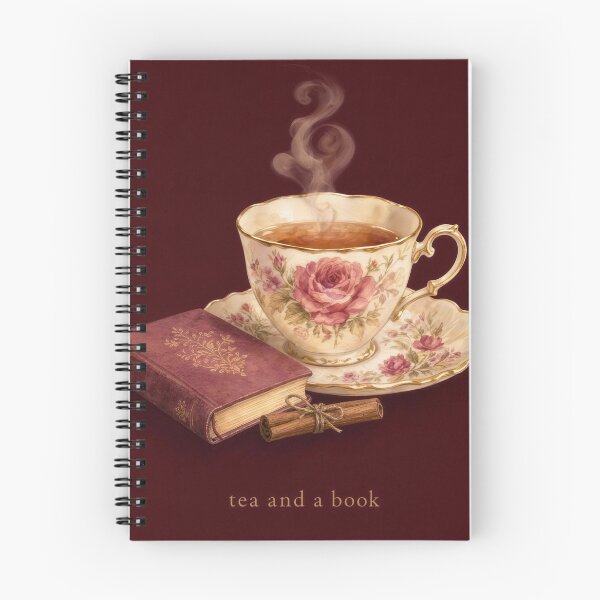 Item preview, Tea and a Book Cozy Book Lover Illustration | Bookish Wall Art designed and sold by FixationStudio.
