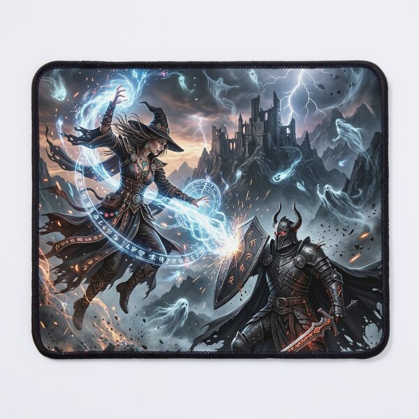 Item preview, Witch Casting Spell - Dark Fantasy Battle Art designed and sold by Lucid Dream Pixel.