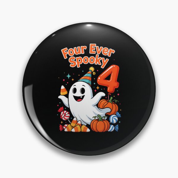 Item preview, Four Ever Spooky 4th Birthday Party Halloween Ghost designed and sold by Redgiant87x.