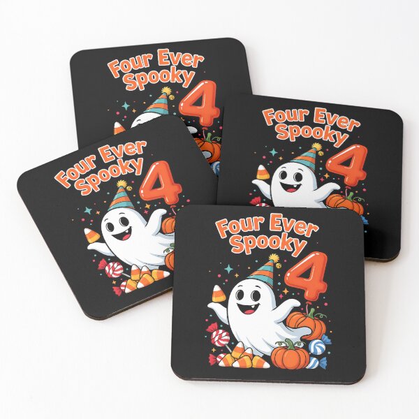 Item preview, Four Ever Spooky 4th Birthday Party Halloween Ghost designed and sold by Redgiant87x.