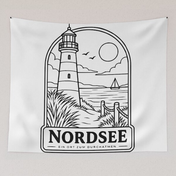 Artikelvorschau, Nordsee Leuchtturm Küstenmotiv – Nordsee entworfen und verkauft von Pommes im Bett.