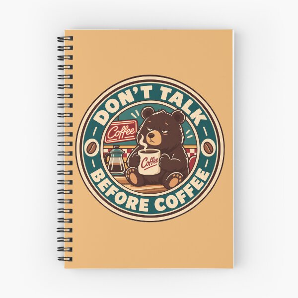 Item preview, Don't Talk Before Coffee | Sleepy Bear Vintage Coffee Lover Design designed and sold by IronySupply.