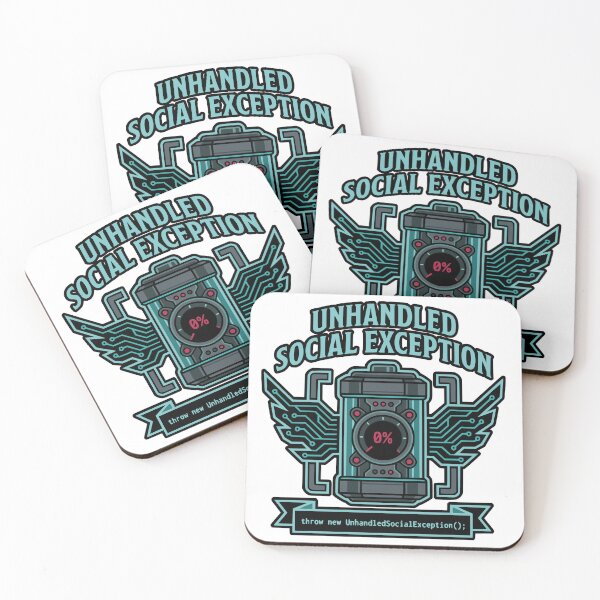 Item preview, Unhandled Social Exception Funny Developer Gift designed and sold by Ixnor.