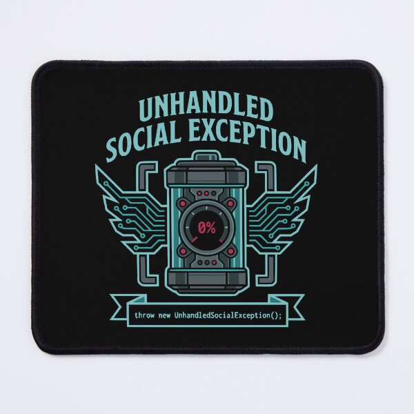 Item preview, Unhandled Social Exception Funny Developer Gift designed and sold by Ixnor.