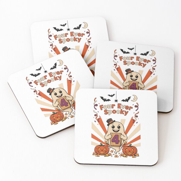 Item preview, Four Ever Spooky Halloween Funny Ghost 4th Birthday Party designed and sold by Redgiant87x.