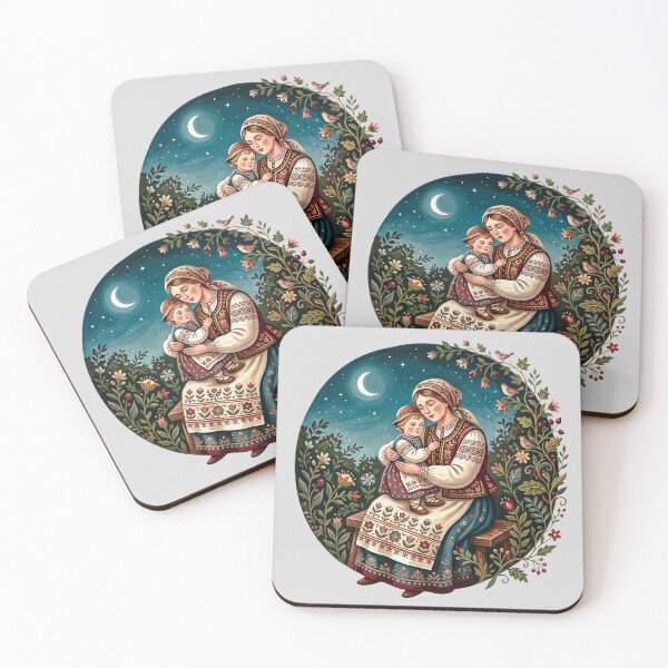 Item preview, Mother and Child Under a Starry Moonlit Sky designed and sold by hattie's.