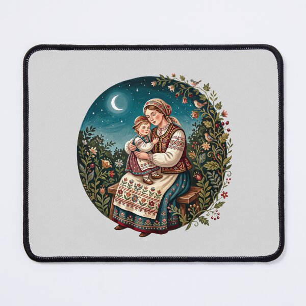 Item preview, Mother and Child Under a Starry Moonlit Sky designed and sold by hattie's.
