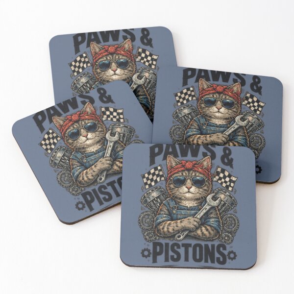Item preview, Mechanic Cat Racing Vintage Auto Garage Funny Car Enthusiast designed and sold by WINY STUDIO.