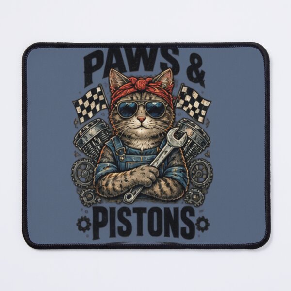 Item preview, Mechanic Cat Racing Vintage Auto Garage Funny Car Enthusiast designed and sold by WINY STUDIO.