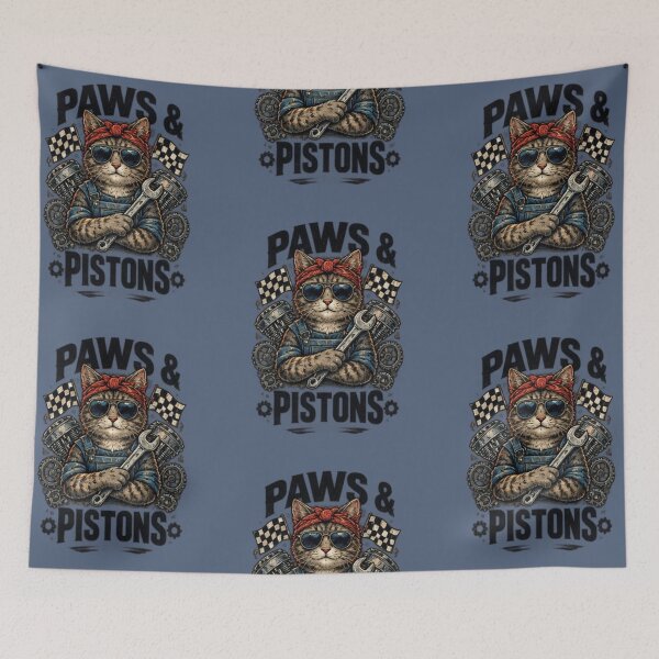 Item preview, Mechanic Cat Racing Vintage Auto Garage Funny Car Enthusiast designed and sold by WINY STUDIO.