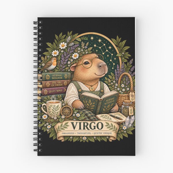 Item preview, Virgo Capybara – Cute Vintage Zodiac designed and sold by Scarlett-Goods.