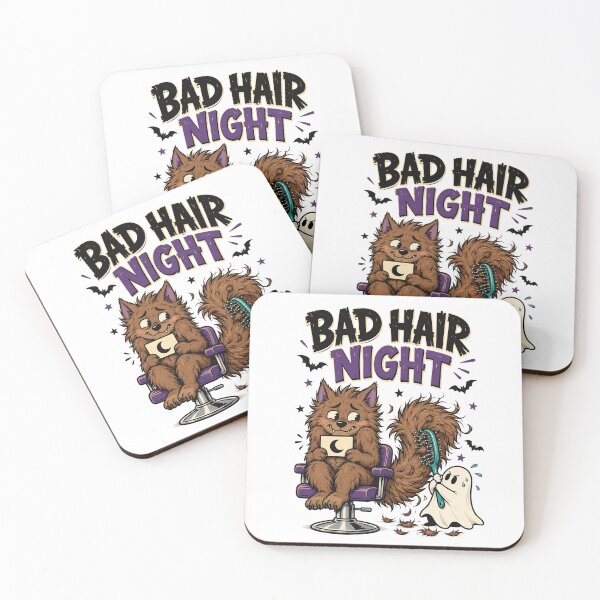 Item preview, Bad Hair Night Funny Werewolf Halloween Salon Humor Design. designed and sold by The-T-In-Retro.