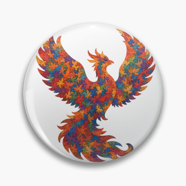 Item preview, Rising Phoenix Silhouette Wood Mosaic Art designed and sold by VisualVerseLab.