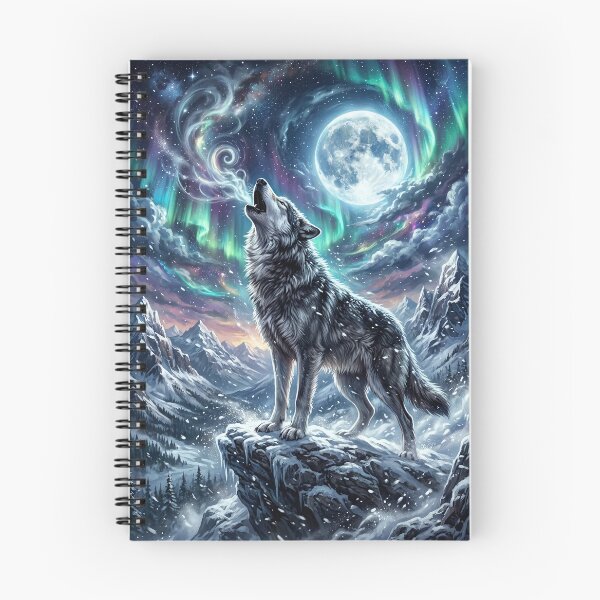 Item preview, Wolf Howling at the Moon - Winter Night Art designed and sold by Lucid Dream Pixel.