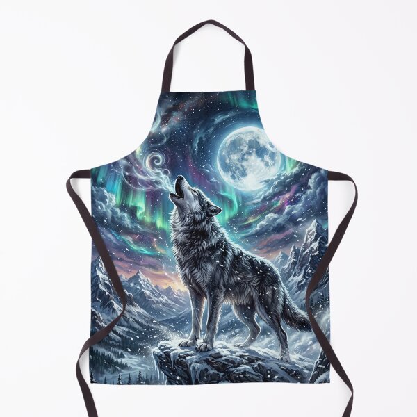 Item preview, Wolf Howling at the Moon - Winter Night Art designed and sold by Lucid Dream Pixel.