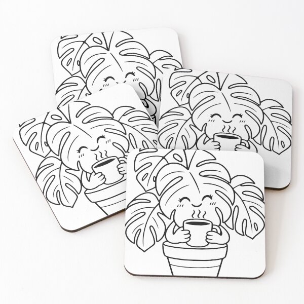 Item preview, Monstera with coffee – plant love designed and sold by Pommes im Bett.