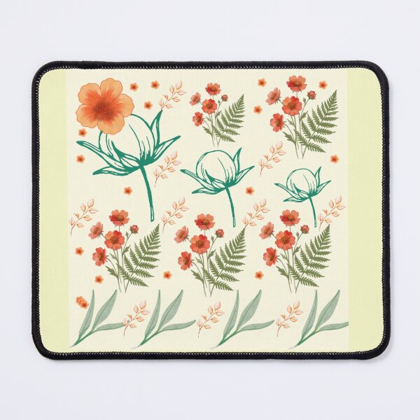 Item preview, Ferns and flowers in warm autumn tones designed and sold by Azurart2.