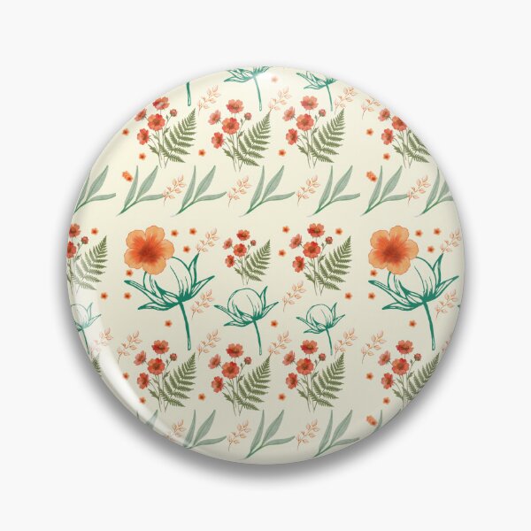 Item preview, Ferns and flowers in warm autumn tones designed and sold by Azurart2.