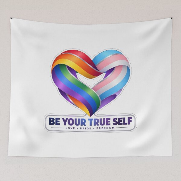 Item preview, Be Your True Self – Pride & Trans Love Heart designed and sold by Atlant11.
