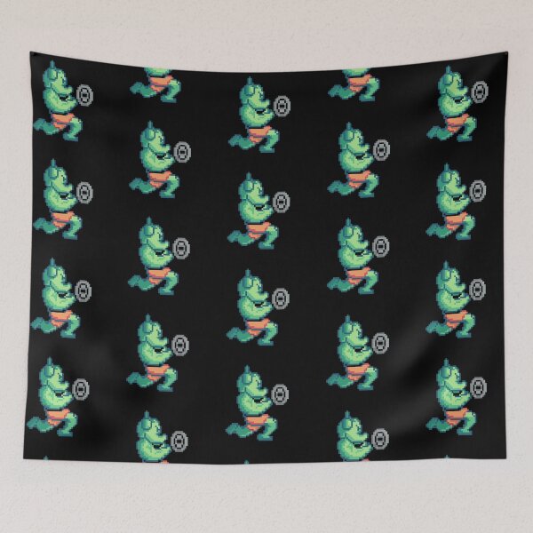Item preview, Gym Monster - Retro Fitness Workout Green Buff Guy designed and sold by RetroRlx.