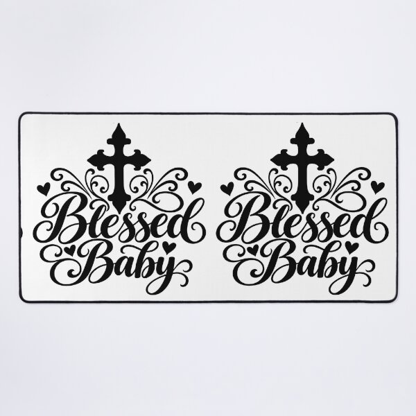 Item preview, blessed baby cross love hearts designed and sold by OCD_JESSICA.