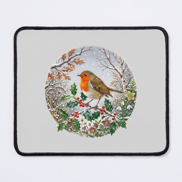 Item preview, Winter Robin in a Snowy Woodland Scene designed and sold by hattie's.