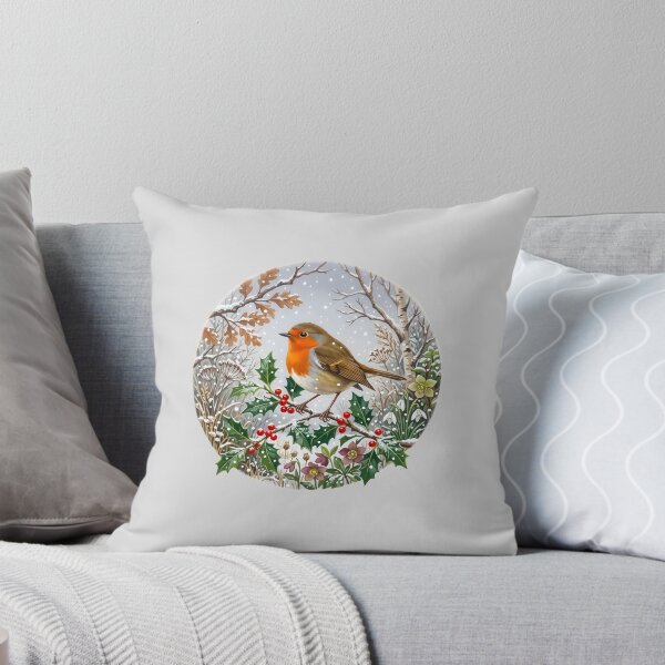 Item preview, Winter Robin in a Snowy Woodland Scene designed and sold by hattie's.