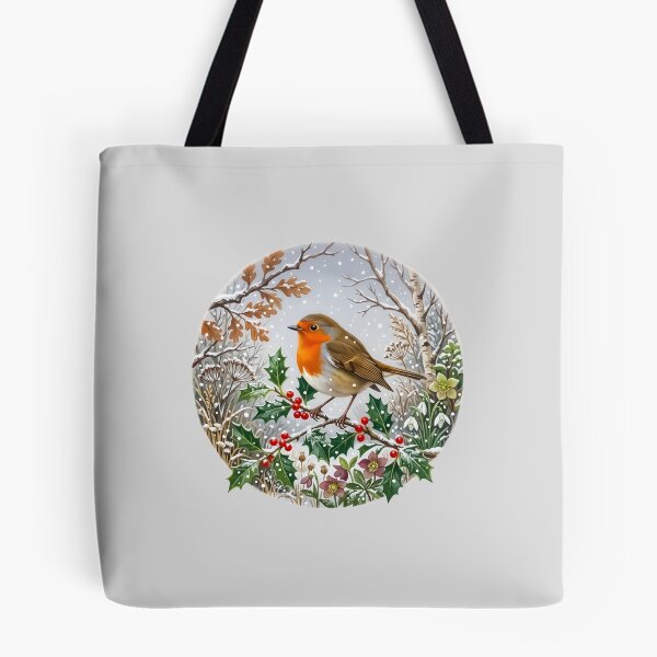 Item preview, Winter Robin in a Snowy Woodland Scene designed and sold by hattie's.