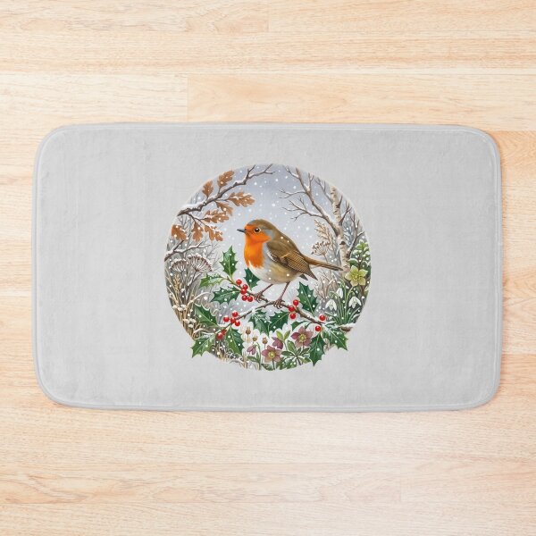 Item preview, Winter Robin in a Snowy Woodland Scene designed and sold by hattie's.