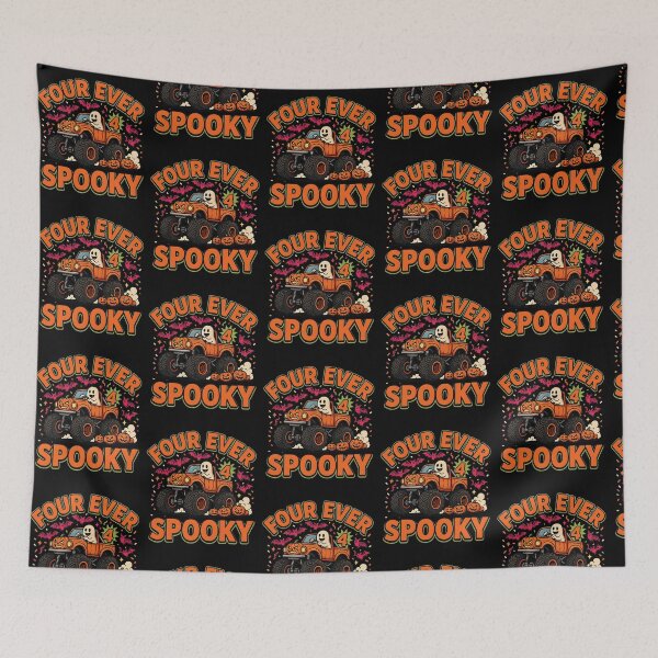 Item preview, Four Ever Spooky Funny Ghost 4th Birthday Halloween designed and sold by Redgiant87x.
