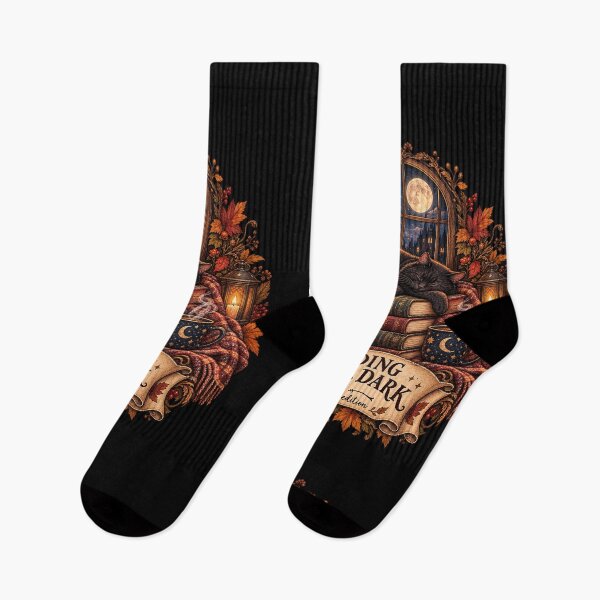 Item preview, Reading After Dark – Cozy Gothic Autumn Bookish Design designed and sold by Scarlett-Goods.