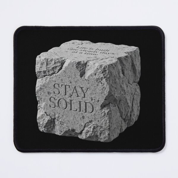 Item preview, STAY SOLID - Life Is Built One Steady Day At A Time | Motivational Stone Cube designed and sold by Ibrahimhema5.