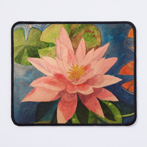 Item preview, Pink waterlily watercolour painting designed and sold by esvb.