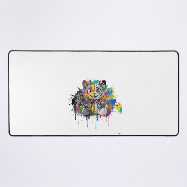 Item preview, Vibrant Colorful Split Fox Cat Paint Drip Graffiti designed and sold by Gianlu1215.