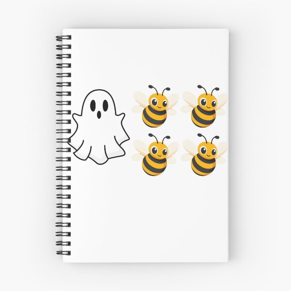 Item preview, Cute Halloween Ghost and Bees – Spooky Kawaii Ghost Bee Halloween Design designed and sold by ArtesioByZaber.