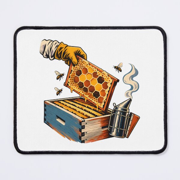 Item preview, Beekeeper Hive Frame Inspection Art designed and sold by Philippa Shop.