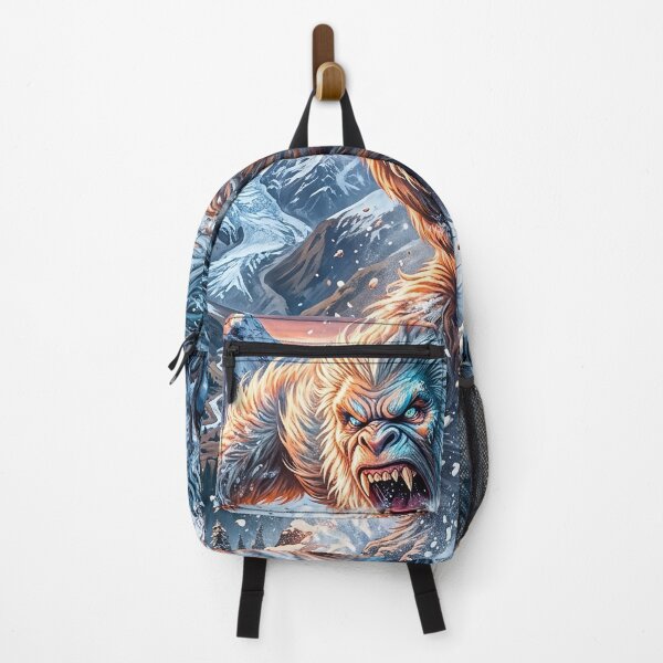 Item preview, Yeti Charging Through the Snow - Cryptid Art designed and sold by Lucid Dream Pixel.