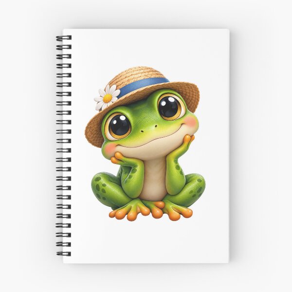 Item preview, Cute Frog with Straw Hat – Kawaii Frog Lover Design designed and sold by Morty'sArt.
