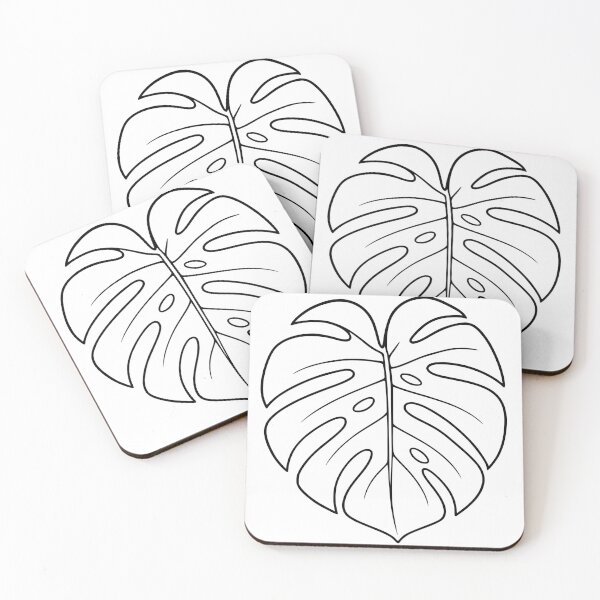 Item preview, Monstera Leaf Line Art – Botanical Design designed and sold by Pommes im Bett.