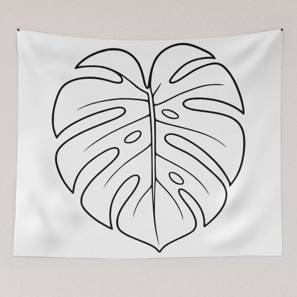 Item preview, Monstera Leaf Line Art – Botanical Design designed and sold by Pommes im Bett.