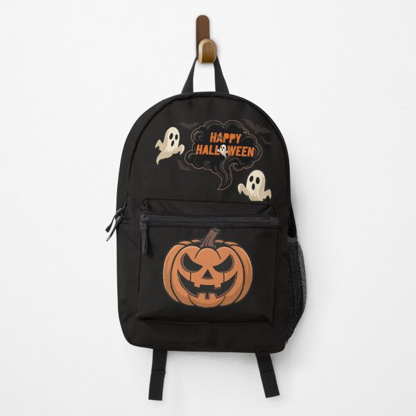 Item preview, Happy Halloween Pumpkin with Ghosts and Bats designed and sold by Vector Woofs.