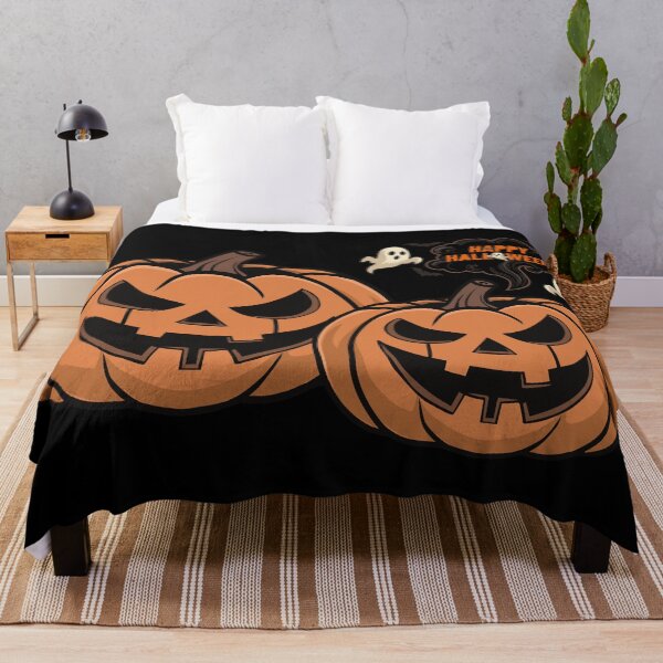 Item preview, Happy Halloween Pumpkin with Ghosts and Bats designed and sold by Vector Woofs.