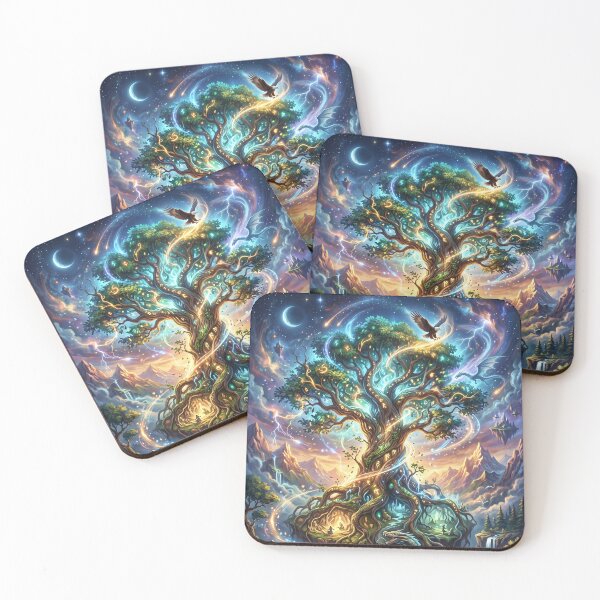 Item preview, Yggdrasil World Tree - Norse Mythology Art designed and sold by Lucid Dream Pixel.