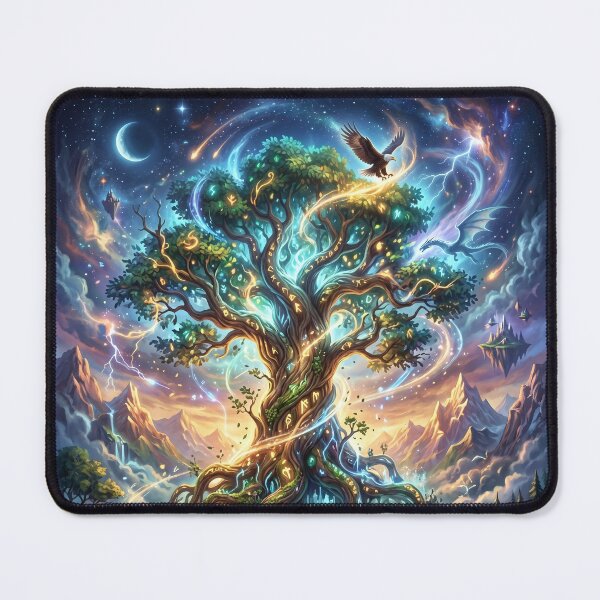 Item preview, Yggdrasil World Tree - Norse Mythology Art designed and sold by Lucid Dream Pixel.