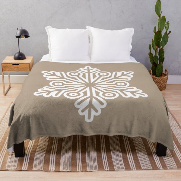Item preview, Minimalist Snowflake Dusty Warm Gray Seamless Pattern Art designed and sold by ​Jyoti Digital Artist.