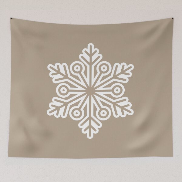 Item preview, Minimalist Snowflake Dusty Warm Gray Seamless Pattern Art designed and sold by ​Jyoti Digital Artist.