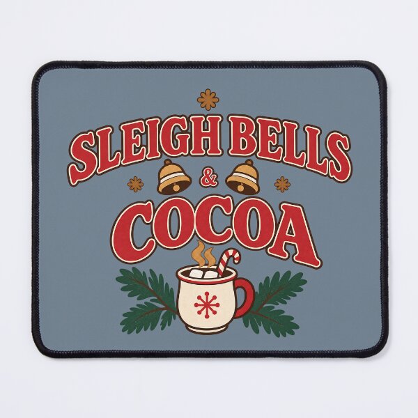 Item preview, Sleigh Bells & Cocoa Retro Christmas Holiday Design designed and sold by MAD's Recreation Studio.