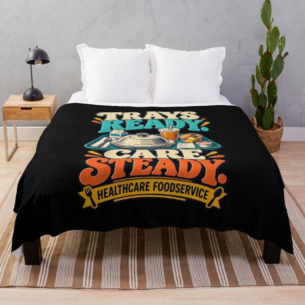 Item preview, Trays Ready Care Steady Healthcare Foodservice Worker designed and sold by MOTIFOLK.