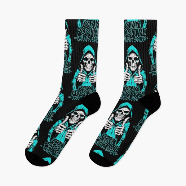 Item preview, Stay Positive – Inspirational Skeleton Smile Graphic designed and sold by JeraiffsonCorner .