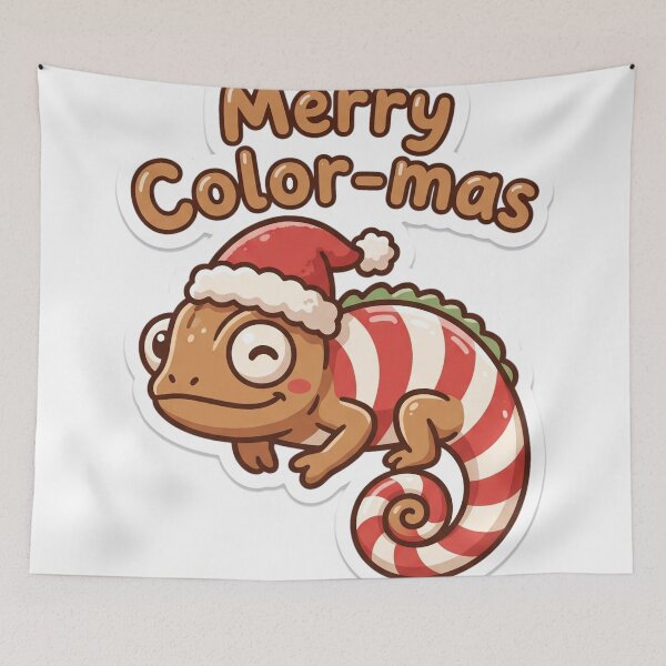 Item preview, Chameleon Christmas Merry Color-mas Gift designed and sold by Soft Merch.